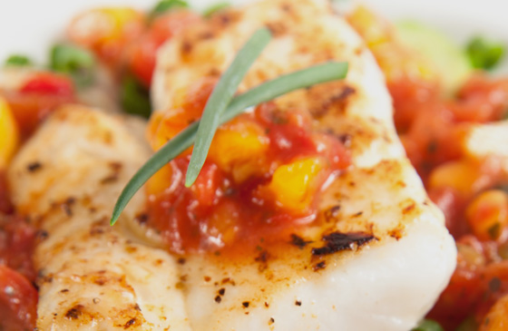 Grilled Tilapia with Mango Salsa - Visual Foods